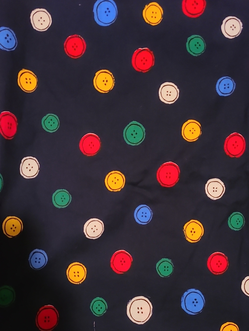 Cranston Print Works Liebman Tex U.S.A. Fabric Cotton Sewing Quilting Buttons